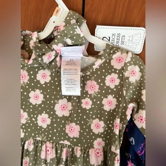 BLUEBERi boulevard - 2 Piece new dress Unicorn Flowers (Size 2T) - Picture 4 of 5
